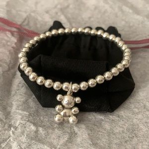 Authentic Tous bubble bear silver elastic bracelet